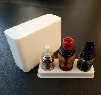 vape atomizer box 22-25mm atomizers heads holder stand container containers organization storage 3d print model - Mito3D