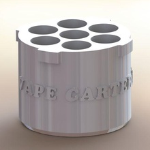 vape cartridge holder twist lock cap gadget container storage 3d print model - Mito3D