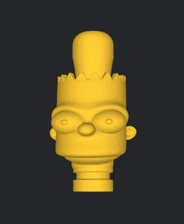 vape mouth bart simpson 20x20x34 mm easy print Various nozzle for in place vaper 3d print model - Mito3D