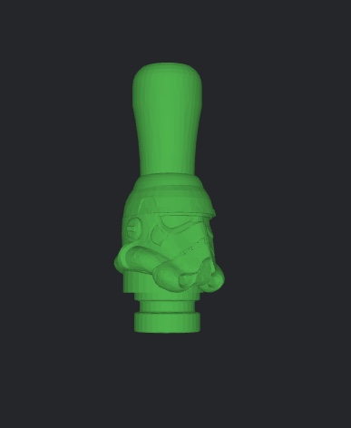 vape mouth stormtrooper 14x14x34 mm easy print nozzle place vaper 3D print model - Mito3D