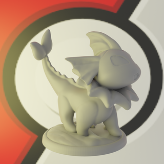 vaporeon chibi water pokemon figure pokedex 3d print model - Mito3D