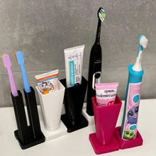 variable stand toothbrushes toothpaste bathroom sonicare toothbrush holder furnishings 3d print model - Mito3D