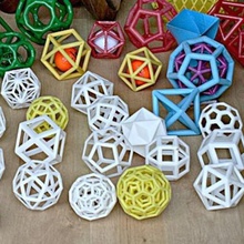 vari poliedri matematica 3d print model - Mito3D