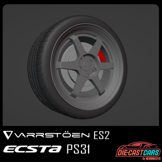 varstoen es2 roue extase courses pneu die cast attention chaud roues boîte d'allumettes 1 64 24 3d print model - Mito3D