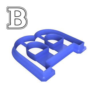 varsity style greek letter beta cookie cutter alphabet varstiy 3d print model - Mito3D