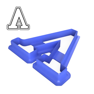 varsity style greek letter lamda cookie cutter alphabet varstiy 3d print model - Mito3D