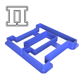 varsity style greek letter pi cookie cutter alphabet varstiy 3d print model - Mito3D