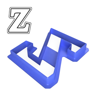 Uni Stil griechisch Brief Zeta Plätzchen Cutter Alphabet 3d print model - Mito3D