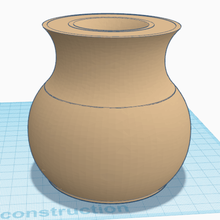 vase-bol la maison pot vase destinataire le conteneur openscad 3d print model - Mito3D