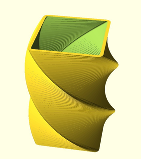 vase-o-matic art customizer desk flower vase office parametric pencil cup holder twist decor 3d print model - Mito3D