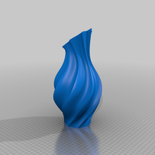 vase flower spiral twisted household 3d print model - Mito3D