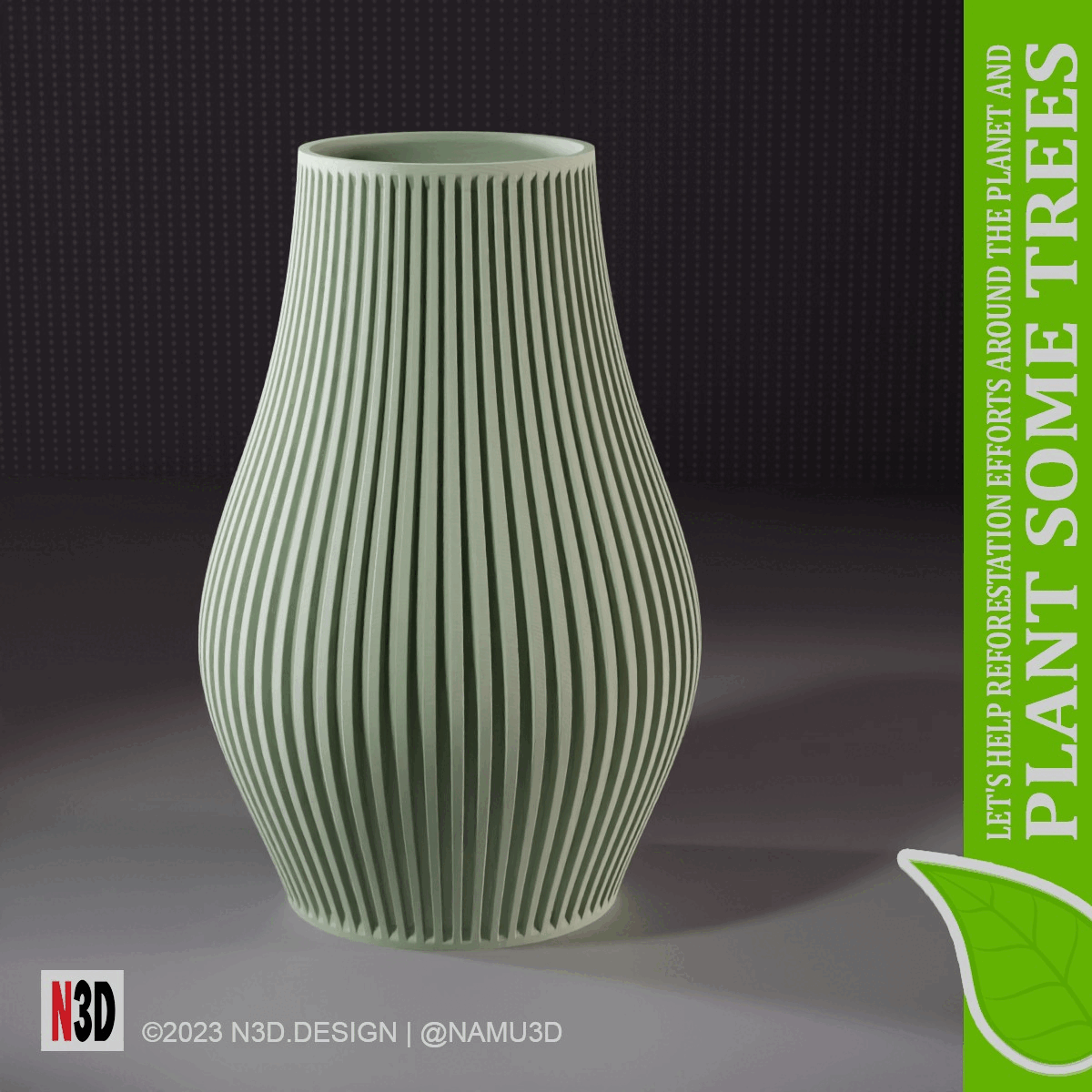 Vase Vasen Modus Vasemode klein geometrisch Blume Pflanze Spiral low poly verdrehte Strudel modern organisch Bonsai Pflanzer Kaktus Topf stl 3D print model - Mito3D