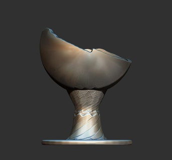 vase pot glass flower goblet 3d print model - Mito3D