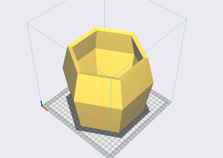 vaso minimalista plantas hexagonal 3d print model - Mito3D