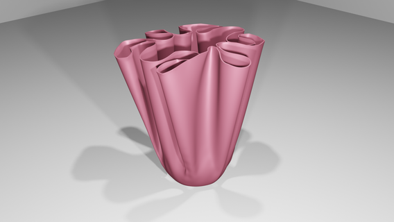 vase - cloth round Art art flower gift mothers day pen holder desk 3d print model - Mito3D