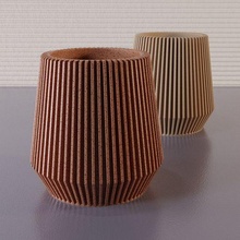 vaso alettato cono v1 3d print model - Mito3D