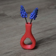vase - fridge magnet home household refrigerator magnets flower 3d print model - Mito3D