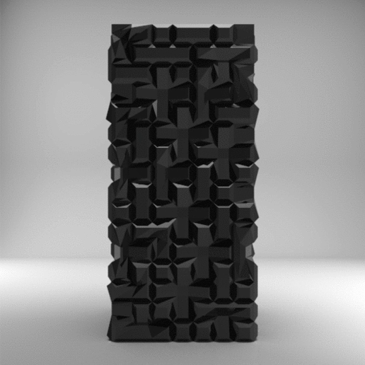 vase - geometric divagation art deco decoration diy flower home house pot tetris 3D print model - Mito3D