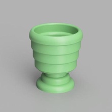 vase - globet style home plant goblet pot decoration 3d print model - Mito3D