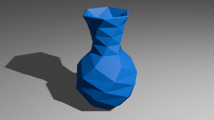 vase sechseckig drehen klassisch zuhause haus glas container wasser flüssigkeit kunst dekor blumen strauß polygonal polygon hexagon 3d print model - Mito3D