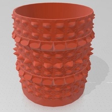 vaso aglomerado coluna linha reta arte espinhoso grumoso flowify 3d print model - Mito3D