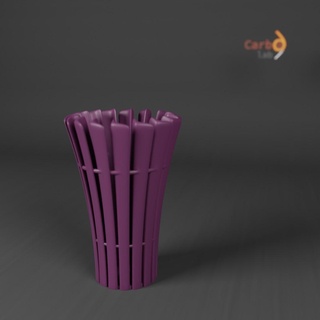 vazo çürümek Çiçek vazosu dairesel daire Sanat eklektik 3d print model - Mito3D