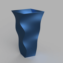 jarrón onda cuadrada florero contorno spiralize square ola 3d print model - Mito3D