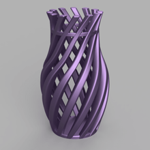 vase - twisted beams contour 3d print model - Mito3D