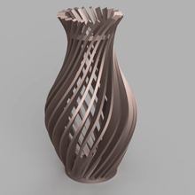 vase - twisted blades contour 3d print model - Mito3D