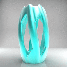 vaso - liquidação de onda a arte deco decoração diy flor casa pote torção 3d print model - Mito3D