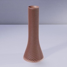vase 0058 - funnel twisted 3d print model - Mito3D