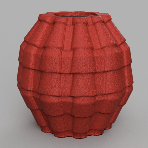 vase 17 tuile art fleur Bureau décoration maison 3D print model - Mito3D