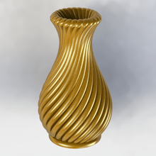vase 3 home household twisted flower 3d print model - Mito3D