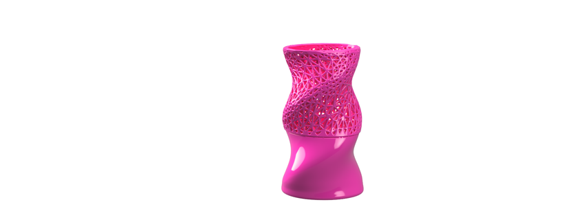 vaso 4 reticolo fiore fiori casa pianta 3d print model - Mito3D