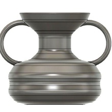 vase ab handled flowerpot flower pot decor 3d print model - Mito3D