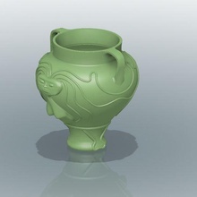 vase amphora greek cup vessel v321 modern style 3d print cnc fashion flower sculpture wine jug gin decoration engraving garden decor carving woodcarving 3d print model - Mito3D
