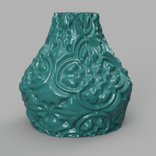 vaso antico motivo casa pot il di mattoni la pietra medievale deco fiore muro anfora vintage 3d print model - Mito3D