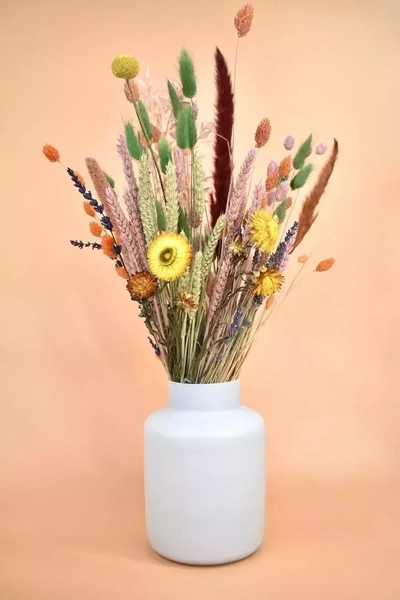 vase basic simple wild flowers 3d print model - Mito3D