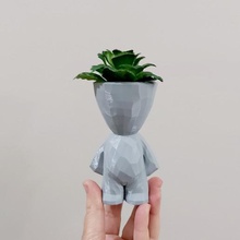 vase bob geometric poly style robert plant see bobbin low pot planter cactus 3d print model - Mito3D