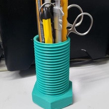 vase boulon crayon titulaire soutien pot 3d print model - Mito3D