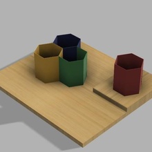 vase Behälter anschließbar home hexa hexagon storage Aufbewahrungsbox 3d print model - Mito3D