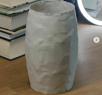 vase froissé papier Accueil maison 3d print model - Mito3D