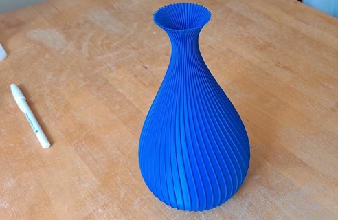 vaso goffrato spline casa arredamento 3d print model - Mito3D