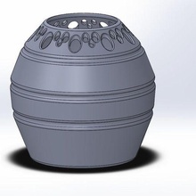 vase filleted holes flower pot decor 3d print model - Mito3D