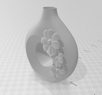 vase fleur décoration 3d print model - Mito3D