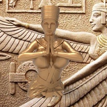 florero flor egipcio diosa mujer busto Egipto divinidad calab antiguo 3d print model - Mito3D