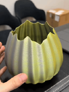 vase pot fleur jardiniers usine plante intérieur jardinières pots décoratif mode planteur science fiction sci futuriste sphère nature vagues 3d print model - Mito3D