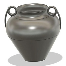 vase handles flower pot decor 3d print model - Mito3D