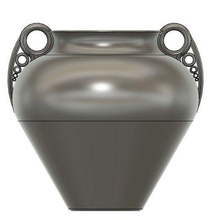 vase handles rings flower pot decor 3d print model - Mito3D