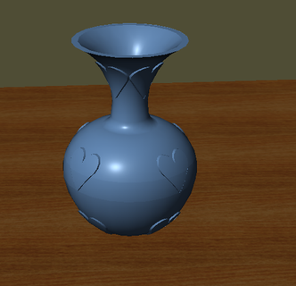 vaso corações jarro flor flores 3d print model - Mito3D